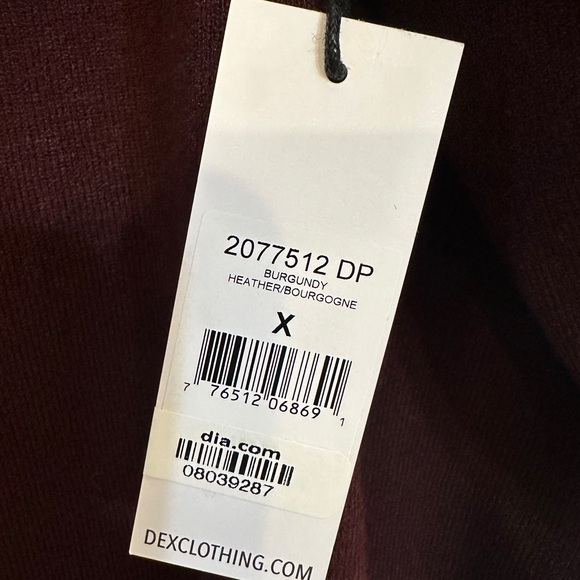 Burgandy hooded sweater dress - Picture 7 of 7